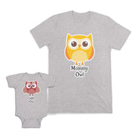 Mom and Baby Matching Outfits Mommy Little Owl Birds Cotton