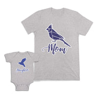 Mom and Baby Matching Outfits Mom Daughter Crafts Bird Cotton