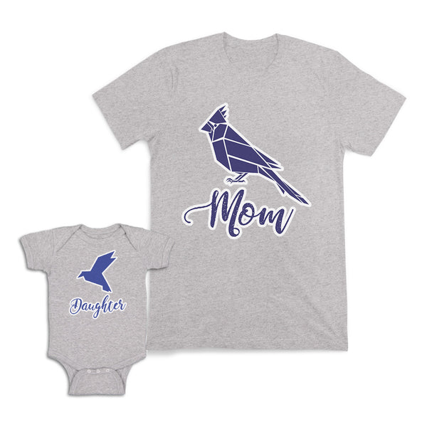 Mom and Baby Matching Outfits Mom Daughter Crafts Bird Cotton