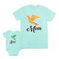 Mom and Baby Matching Outfits Mom Son Crafts Bird Cotton