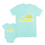 Mom and Baby Matching Outfits Queen Princess Crown Girl Cotton