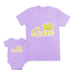 Mom and Baby Matching Outfits Queen Princess Crown Girl Cotton