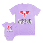 Mom and Baby Matching Outfits Mother of Dragons Little Cute Dragons Cotton