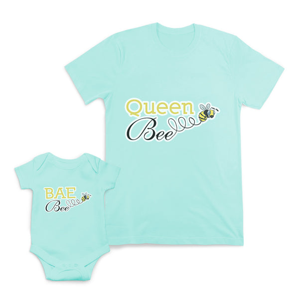 Mom and Baby Matching Outfits Baby Queen Honey Bee Cotton