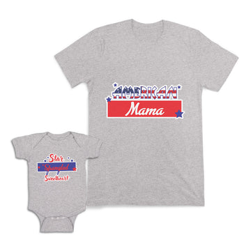 Mom and Baby Matching Outfits American Mama Star Spangled Sweetheart Cotton