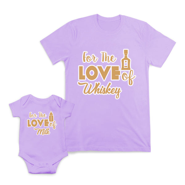 Mom and Baby Matching Outfits For The Love of Milk Whiskey Bottle Cotton