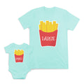 Mom and Baby Matching Outfits French Fries Small Large Cotton