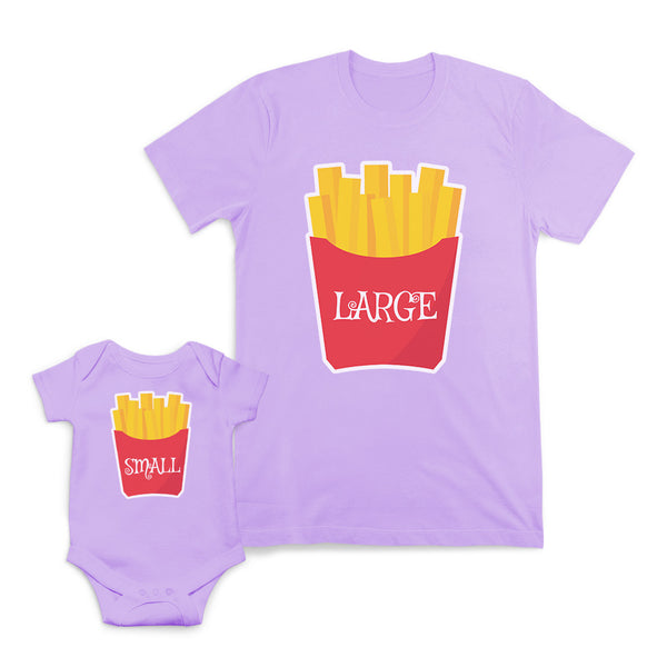 Mom and Baby Matching Outfits French Fries Small Large Cotton