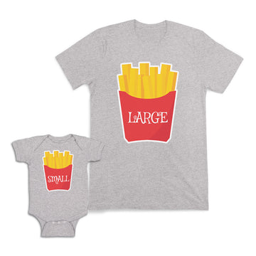 Mom and Baby Matching Outfits French Fries Small Large Cotton