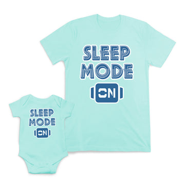 Mom and Baby Matching Outfits Sleep Mode on Button Cotton