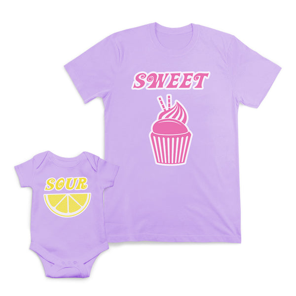 Mom and Baby Matching Outfits Sweet Ice Cream Desserts Sour Lemon Cotton