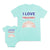 Mom and Baby Matching Outfits I Love Little Fireworks Heart Cotton