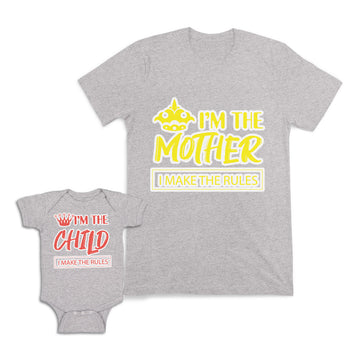 Mom and Baby Matching Outfits I Am The Mom Child I Make The Rules Crown Cotton