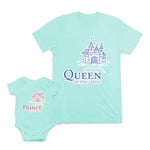 Mom and Baby Matching Outfits Queen Prince of The Castle Palace Boy Cotton