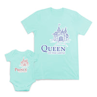 Mom and Baby Matching Outfits Queen Prince of The Castle Palace Boy Cotton