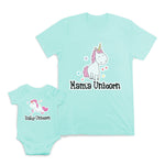 Mom and Baby Matching Outfits Mama Baby Unicorn Star Cotton