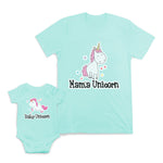 Mom and Baby Matching Outfits Mama Baby Unicorn Star Cotton