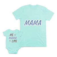 Mom and Baby Matching Outfits Mama Affection Me and Mama for Life Cotton