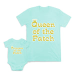 Mom and Baby Matching Outfits Queen of The Patch Crown Cotton