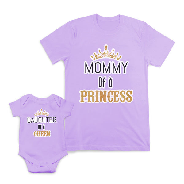 Mom and Baby Matching Outfits Mommy of A Princess Crown Daughter of A Queen Girl
