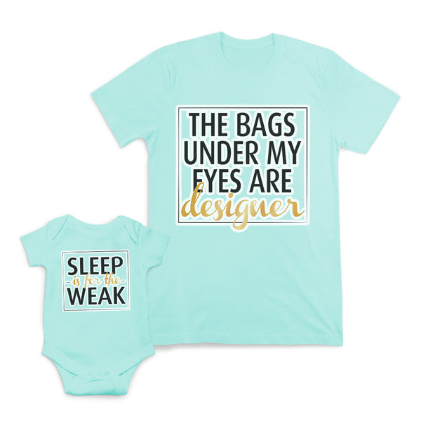 Mom and Baby Matching Outfits Bags Under My Eyes Designer Sleep Weak Cotton