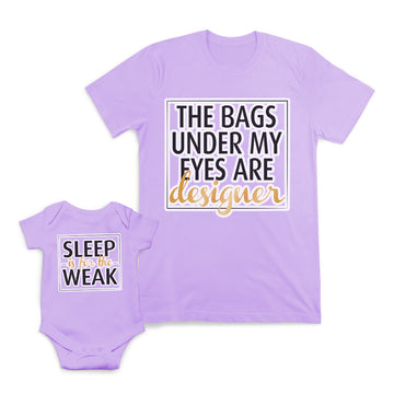 Mom and Baby Matching Outfits Bags Under My Eyes Designer Sleep Weak Cotton