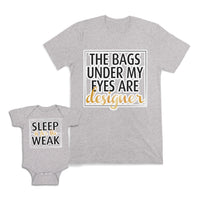 Mom and Baby Matching Outfits Bags Under My Eyes Designer Sleep Weak Cotton