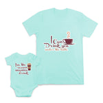 Mom and Baby Matching Outfits Drink Table Am Reason Mama Hot Coffee Cotton