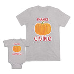 Mom and Baby Matching Outfits Pumpkin Thanksgiving Halloween Cotton