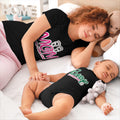 Mom and Baby Matching Outfits Mom We Are Happy Family Baby Foot Pacifier Cotton