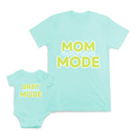 Mom and Baby Matching Outfits Mom Mode Heart Love Baby Mode Cotton