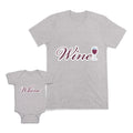 Mom and Baby Matching Outfits Wine Sip Wine Glass Whine Sound Cotton