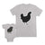 Mom and Baby Matching Outfits Hen Chicken Black Small Chick Easter Cotton
