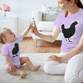 Mom and Baby Matching Outfits Hen Chicken Black Small Chick Easter Cotton