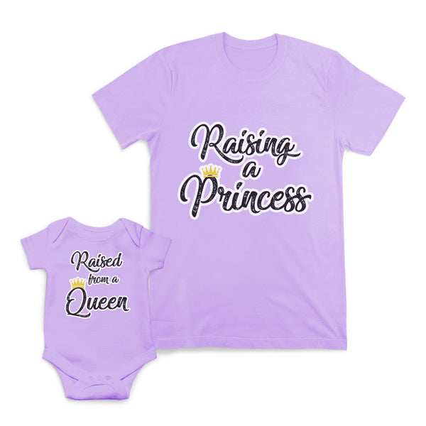 Mom and Baby Matching Outfits Raising A Princess Raised from A Queen Crown