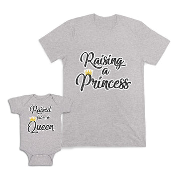 Mom and Baby Matching Outfits Raising A Princess Raised from A Queen Crown