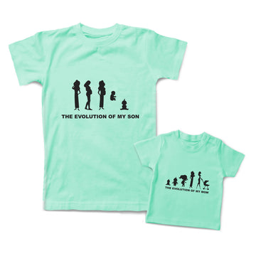 Mommy and Me Outfits The Evolution of My Mom Girl Women Son Pregnant Lady Cotton