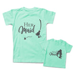 Mommy and Me Outfits Her Maid Broom Arrow Mermaid Cotton