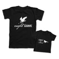 Mommy and Me Outfits Night Hawk Eagle Early Bird Crow Cotton