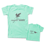 Mommy and Me Outfits Night Hawk Eagle Early Bird Crow Cotton