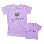 Mommy and Me Outfits Night Hawk Eagle Early Bird Crow Cotton