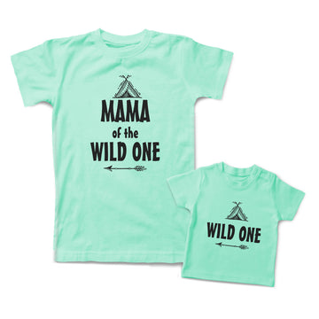 Mommy and Me Outfits Mama of The Wild 1 Tent Arrow Cotton