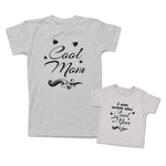 Mommy and Me Outfits Cool Mom I Am with The Cool Mom Heart Love Cotton