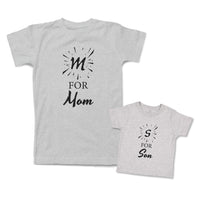 Mommy and Me Outfits M for Mom Sparkle S for Son Sparkle Cotton
