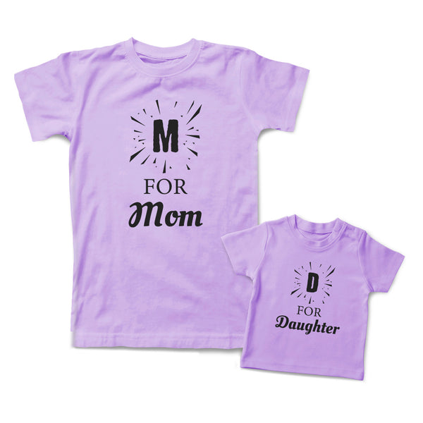 Mommy and Me Outfits M for Mom D for Daughter Cotton