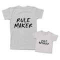 Mommy and Me Outfits Rule Maker Breaker Children Cotton