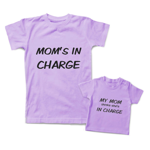 Mommy and Me Outfits Mom Is in Charge My Mom Thinks She Is in Charge Cotton