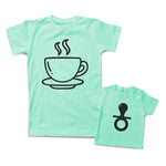 Mommy and Me Outfits Hot Coffee Mom Life Cotton