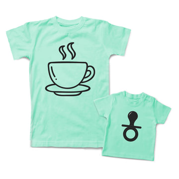 Mommy and Me Outfits Hot Coffee Mom Life Cotton