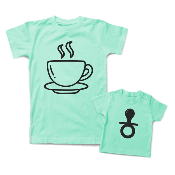 Mommy and Me Outfits Hot Coffee Mom Life Cotton